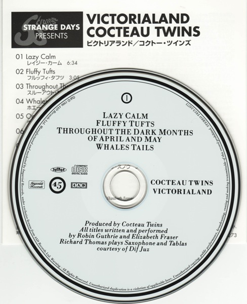 cd & booklet, Cocteau Twins - Victorialand